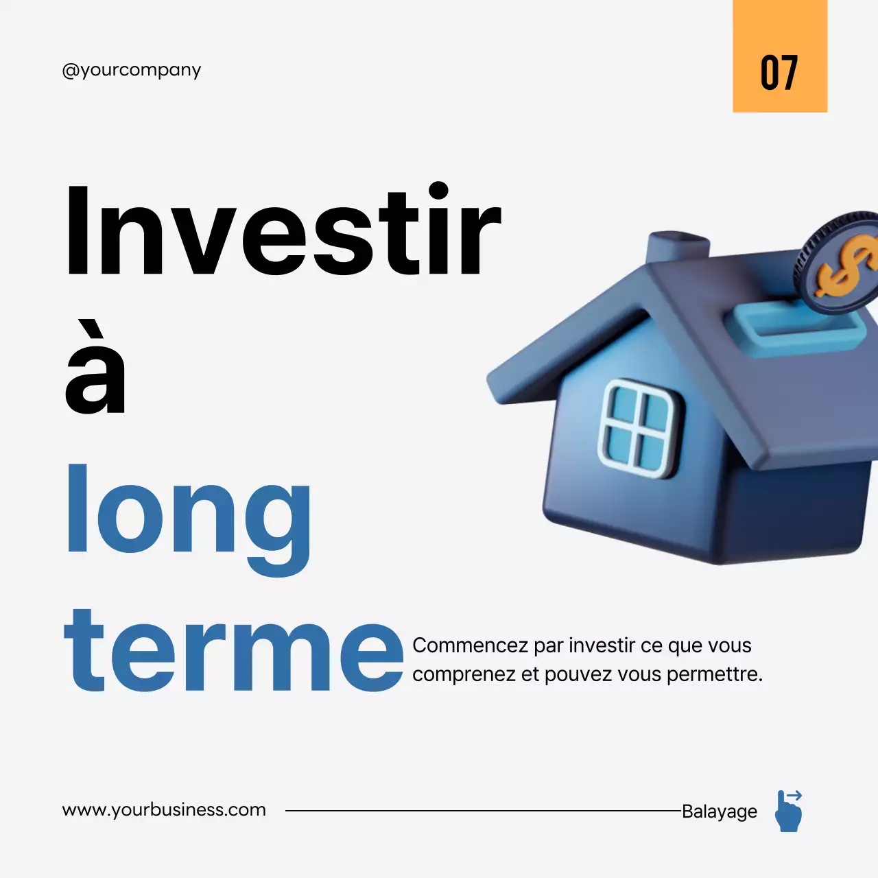 Guide de stratégie d'investissement moderne noir et bleu