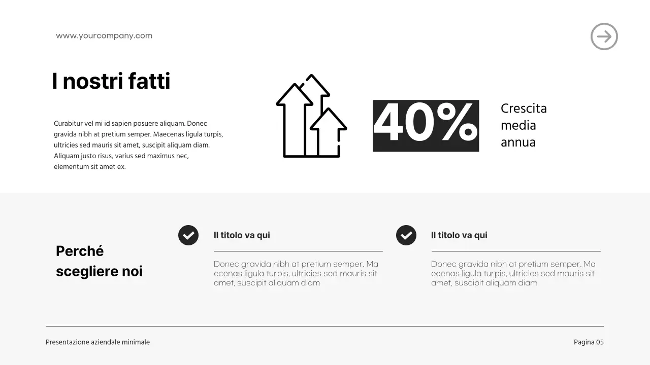 Introduzione aziendale moderna in bianco e nero