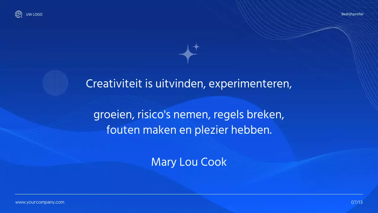 Introductie van Blue Modern Business Company