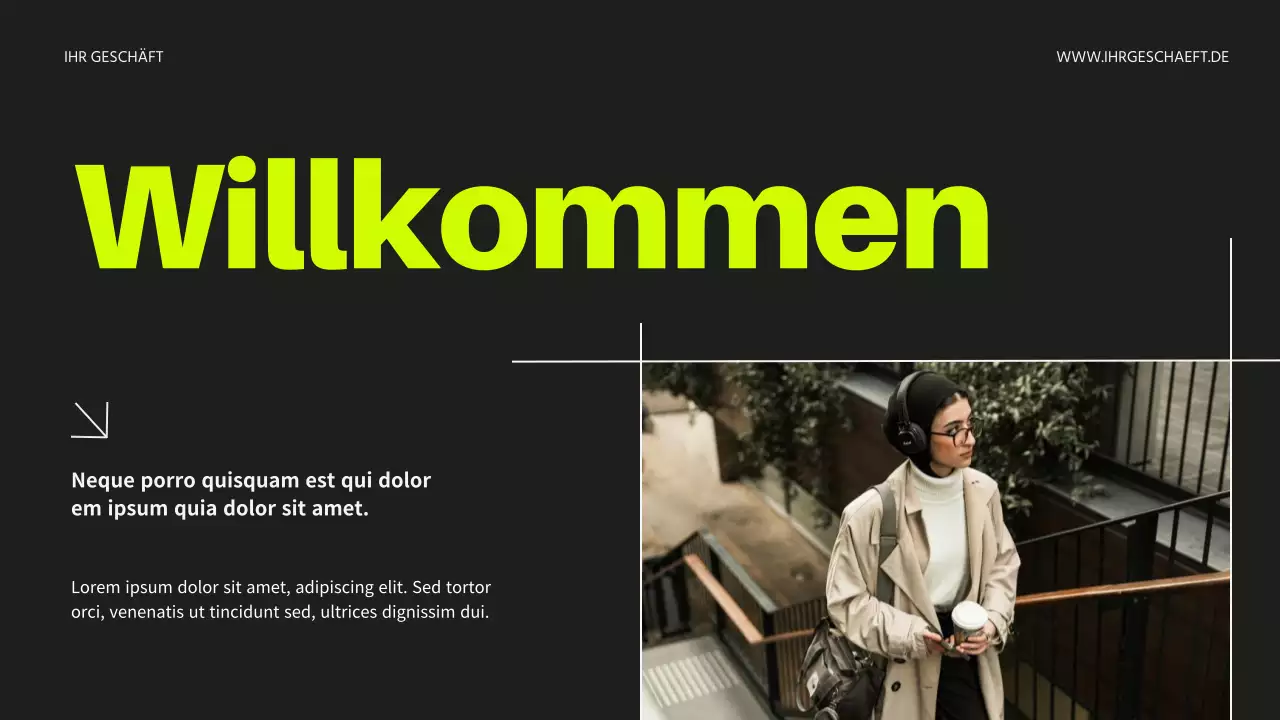 Neon und Schwarz Modern Business Einführung