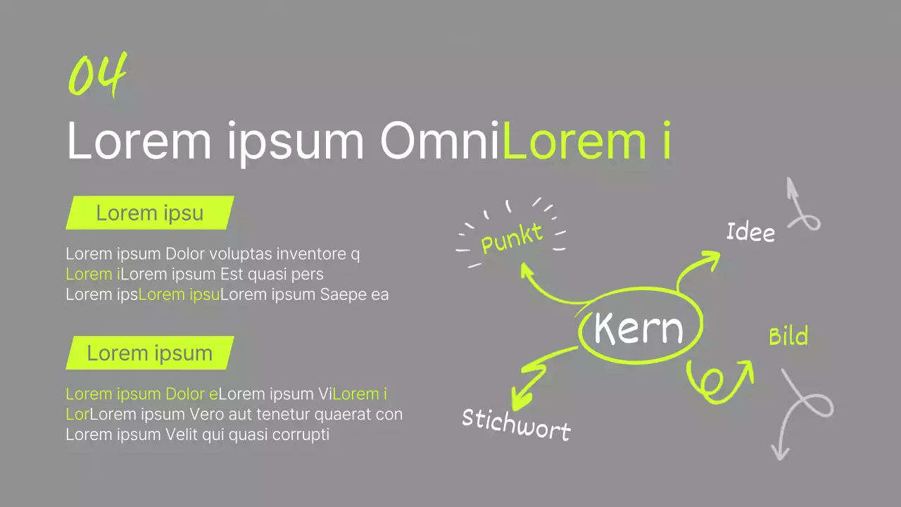 Einfaches Handschrift-Tutorial in Grau und fluoreszierenden Farben