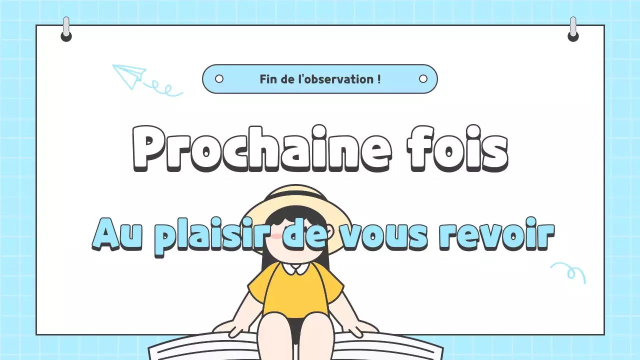 Ressources pour la leçon sur l'observation des parents en bleu clair