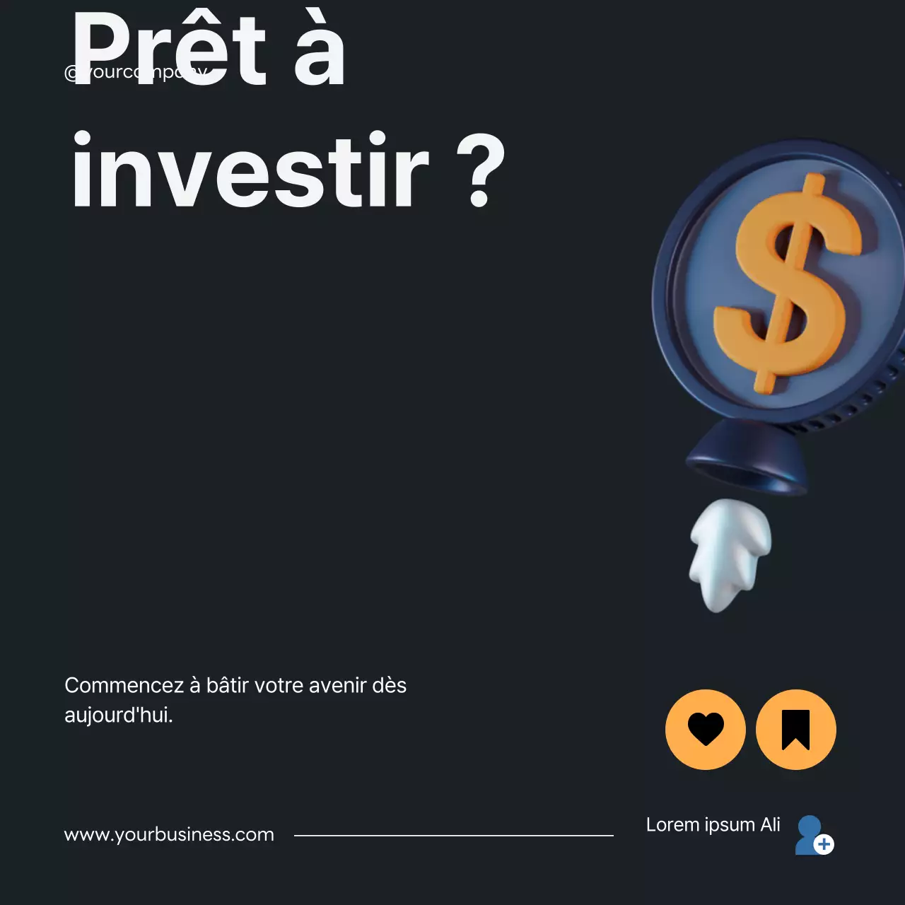 Guide de stratégie d'investissement moderne noir et bleu
