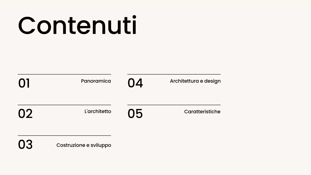 Relazione architettonica minimale in bianco e nero