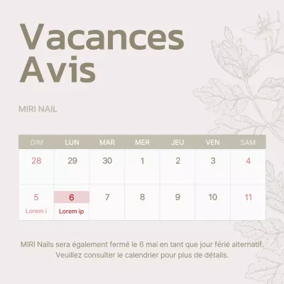 Un salon de manucure minimaliste, beige et ivoire, avec un guide de vacances.