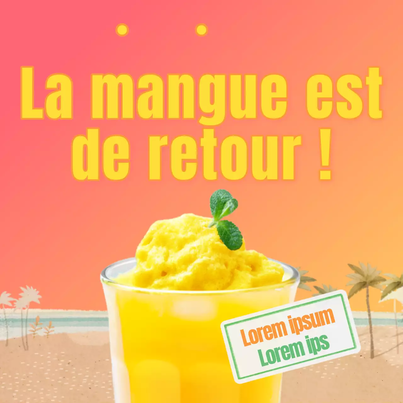 Annonce de menu saisonnier naturel en orange