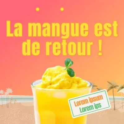 Annonce de menu saisonnier naturel en orange