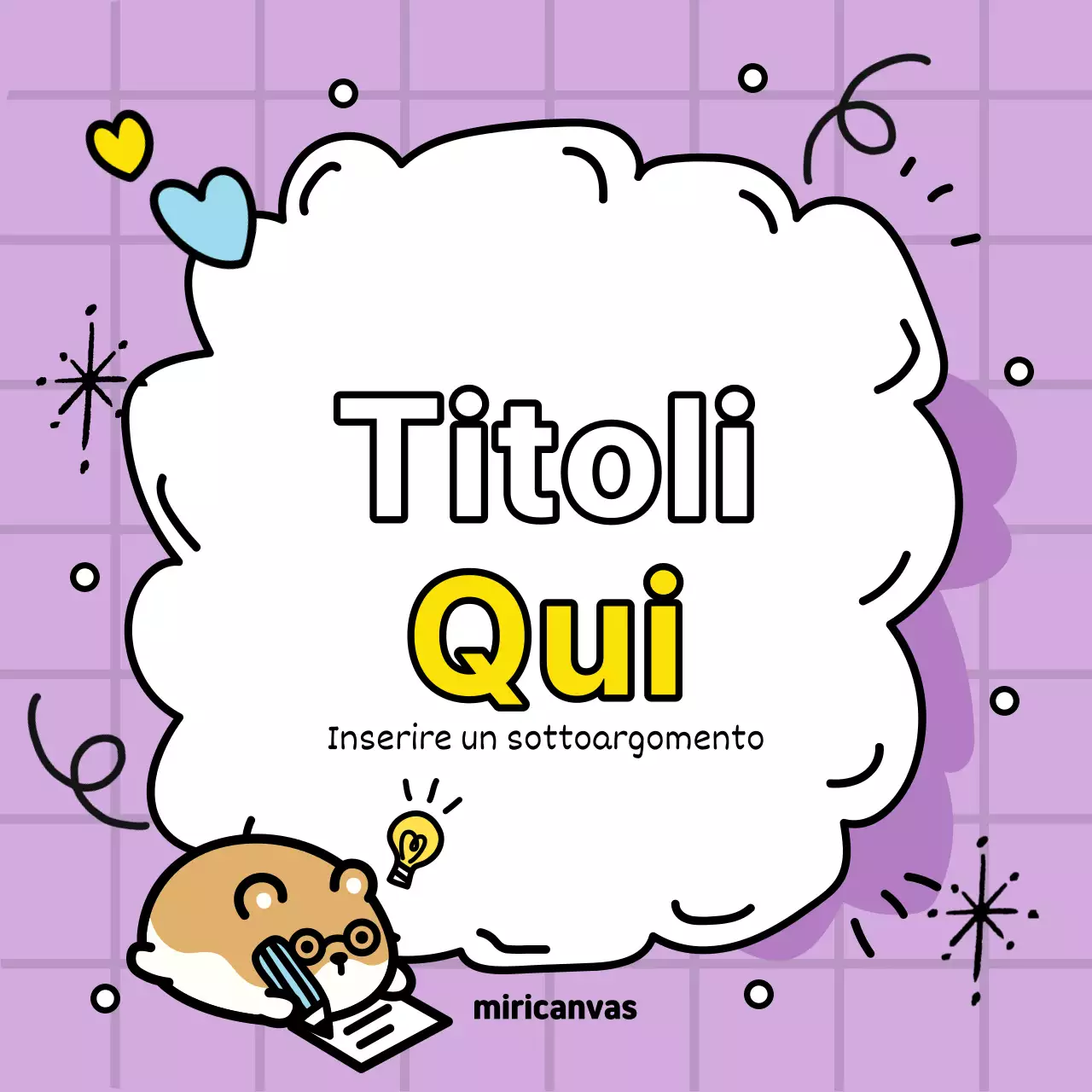 Adorabile copertina disegnata a mano in rosa e verde