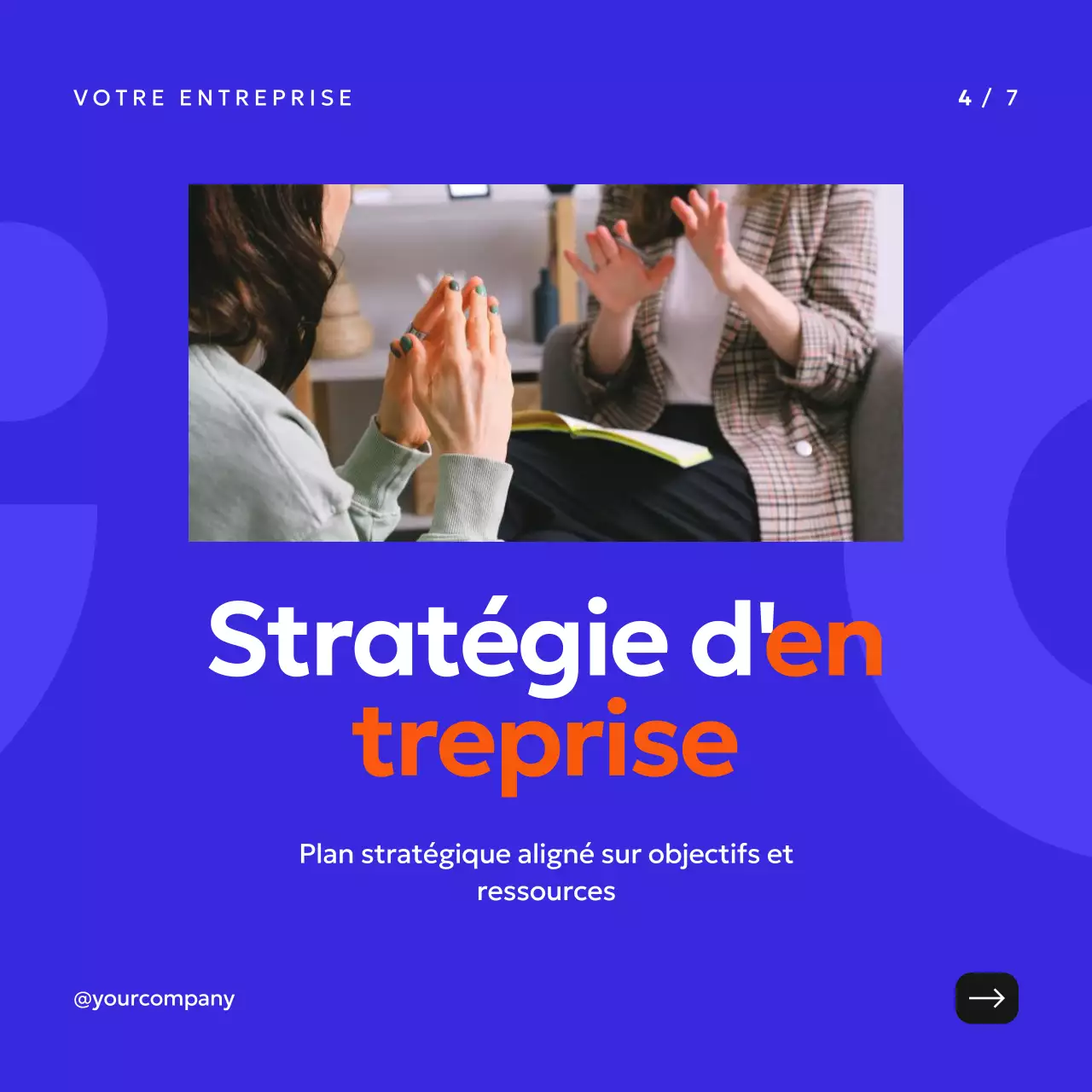 Noir, orange et violet Stratégie simple de planification d'entreprise