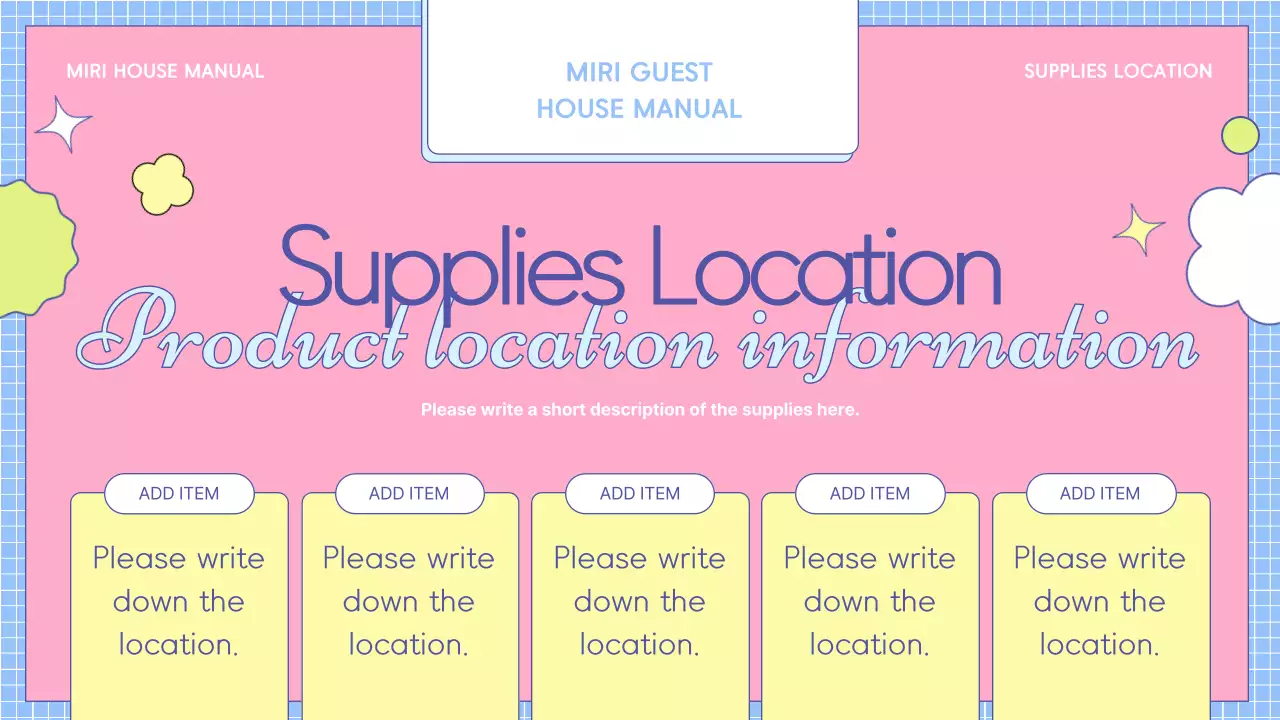 다채로운 트렌디 하우스 매뉴얼 프레젠테이션