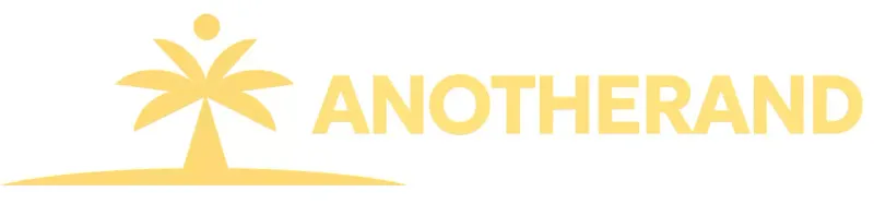 Stationery design featuring an island with palm trees