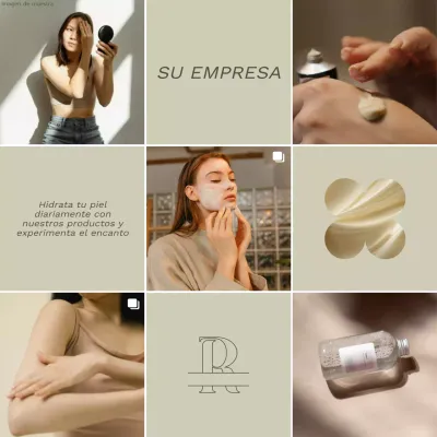 Beige and Grey Minimal Skincare Beauty Brand Blog Promoción