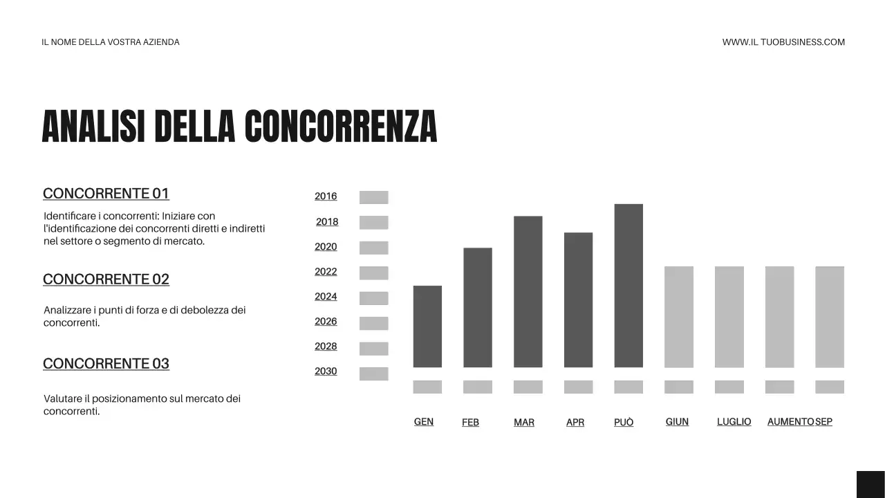 Strategia aziendale minimale in bianco e nero