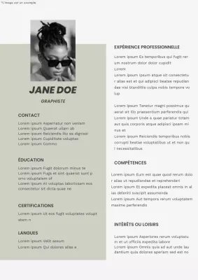 Introduction au CV du graphiste moderne beige et kaki