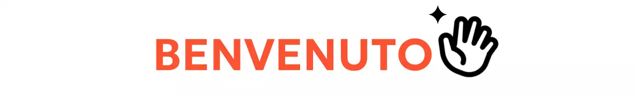 Design di benvenuto con l'icona di una mano che saluta