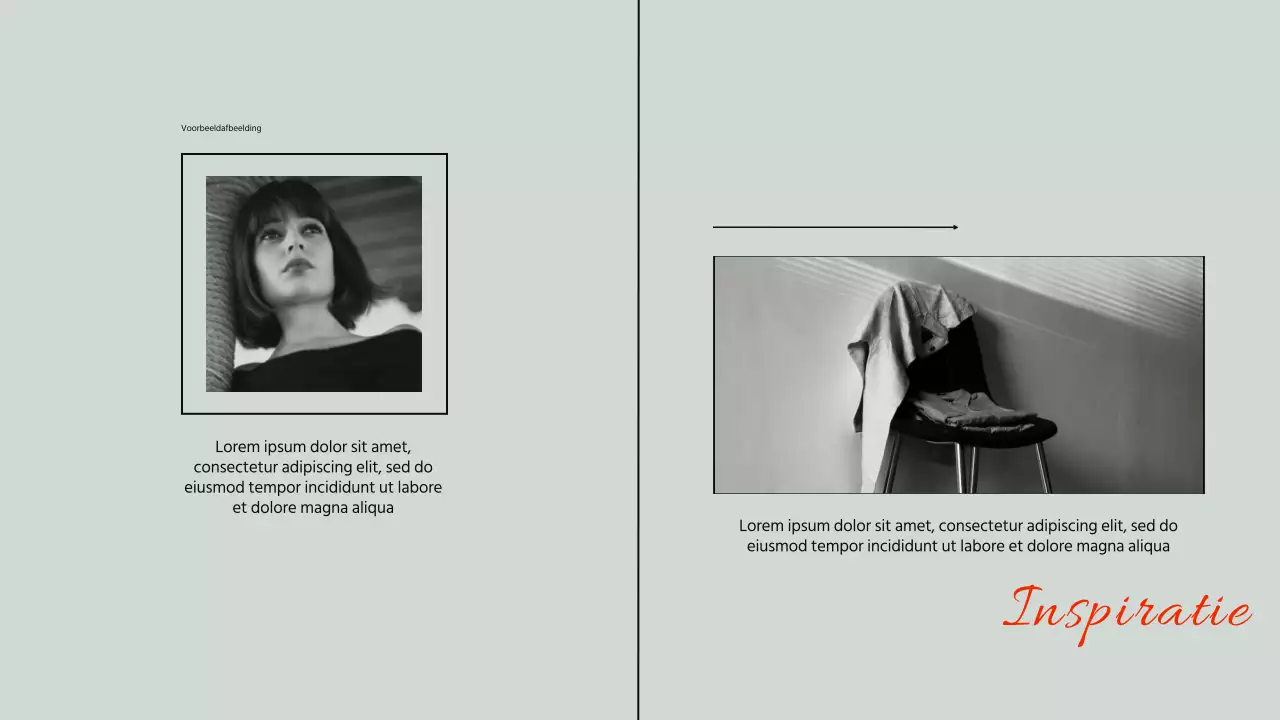 Kaki en zwart modern esthetisch visuele identiteit Product pitch