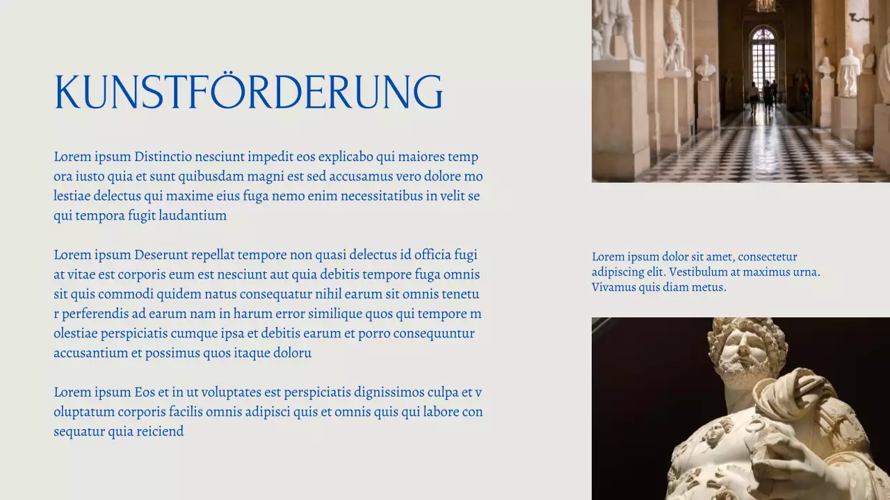 Grau und Blau Elegantes Kunst-Vortragsmaterial