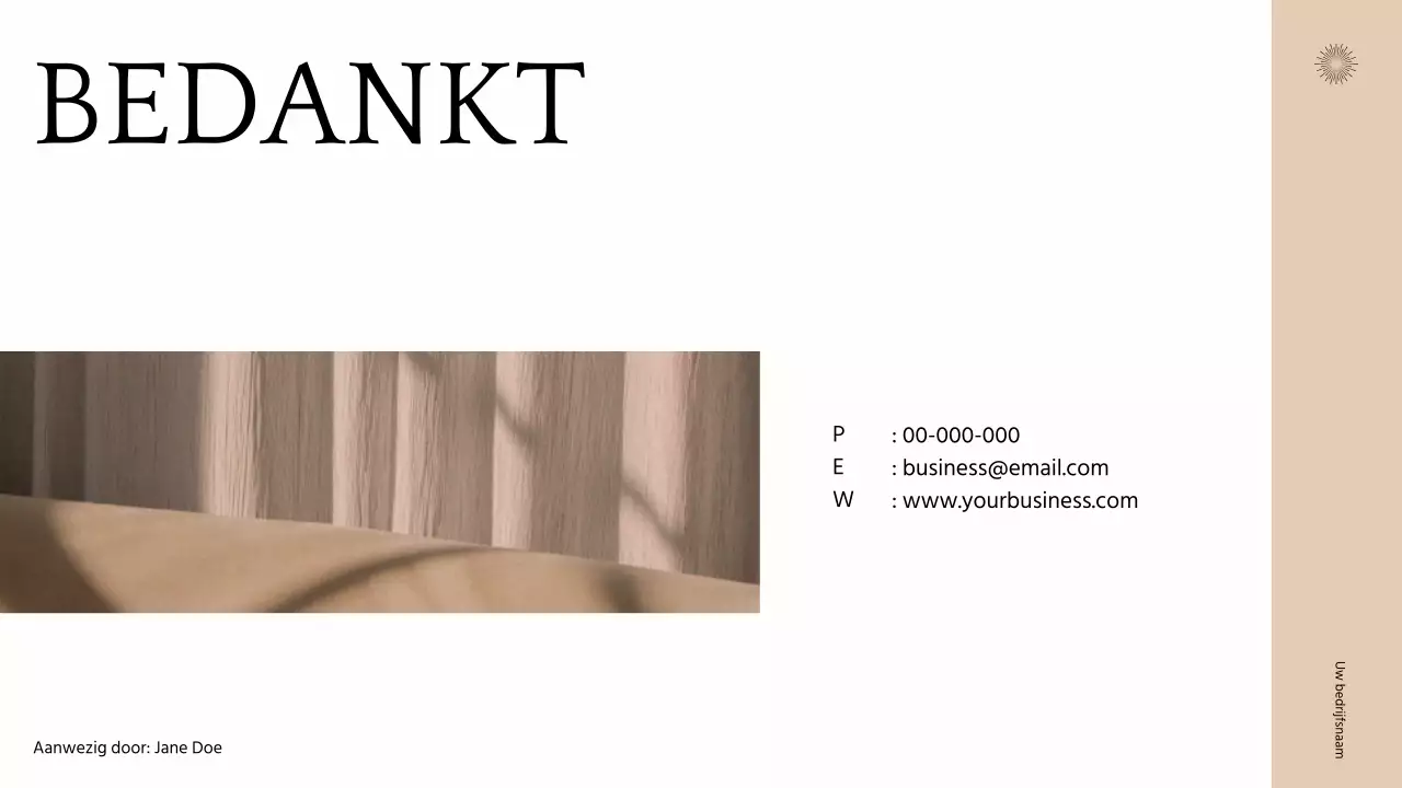 Beige Wit Minimaal Neutraal Toon Bedrijfspresentatie Pitch Deck Strategie