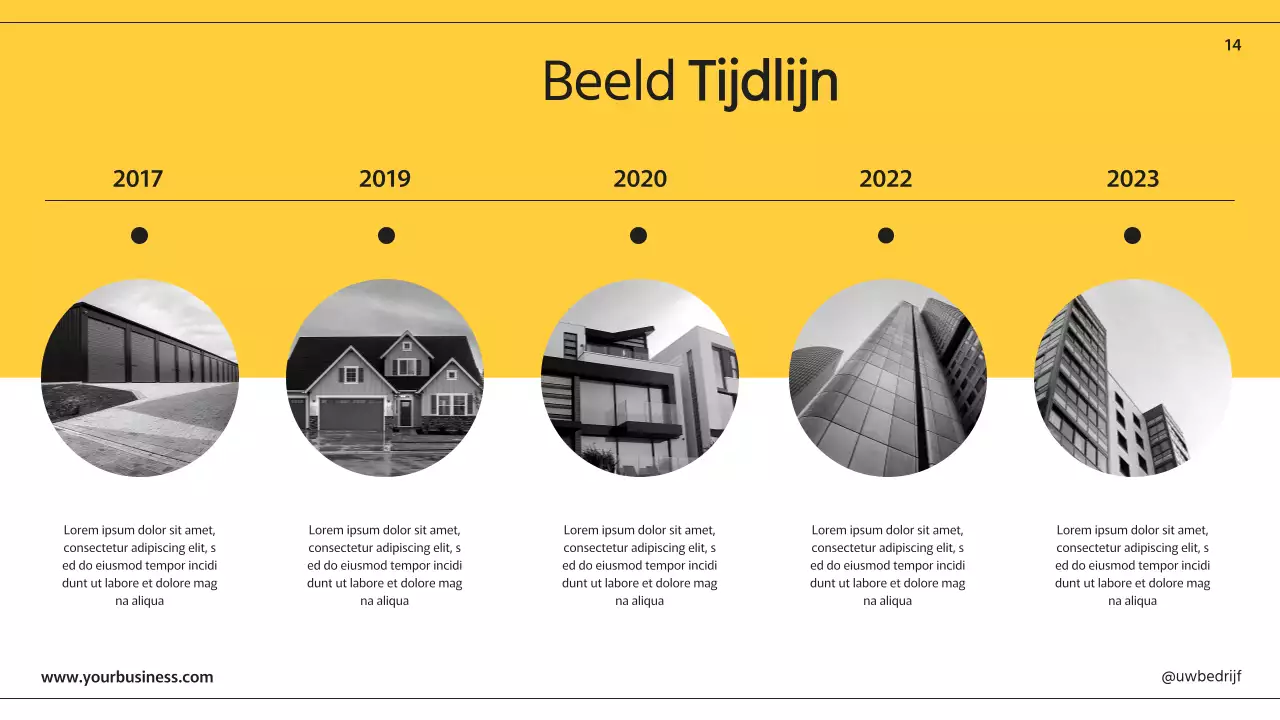 Zwart Gele Moderne Zakelijke Presentatiepagina's Met Diverse Lay-outs