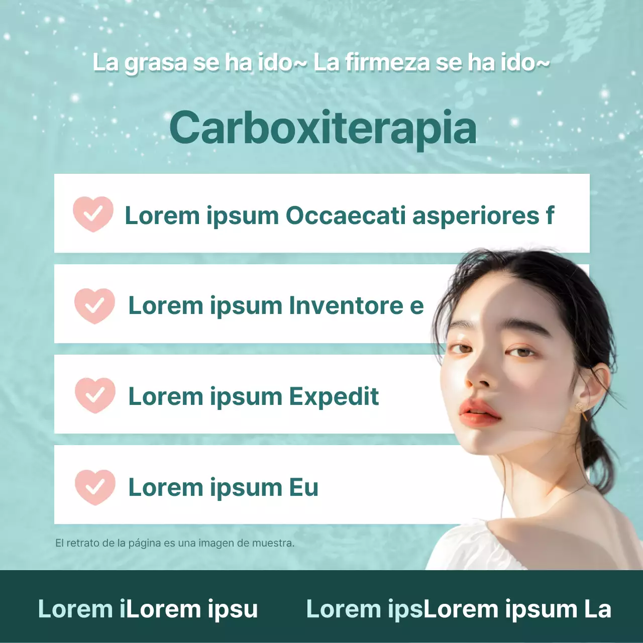 Moderno anuncio de evento dermatológico de verano con fondo azul claro