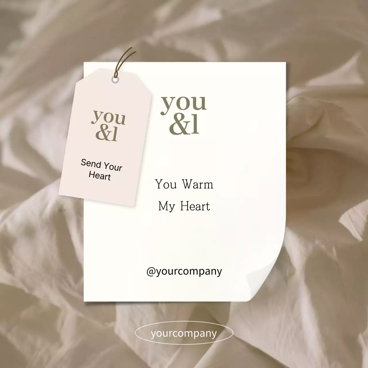 Beige Minimalist Love Invitation Social Media Post