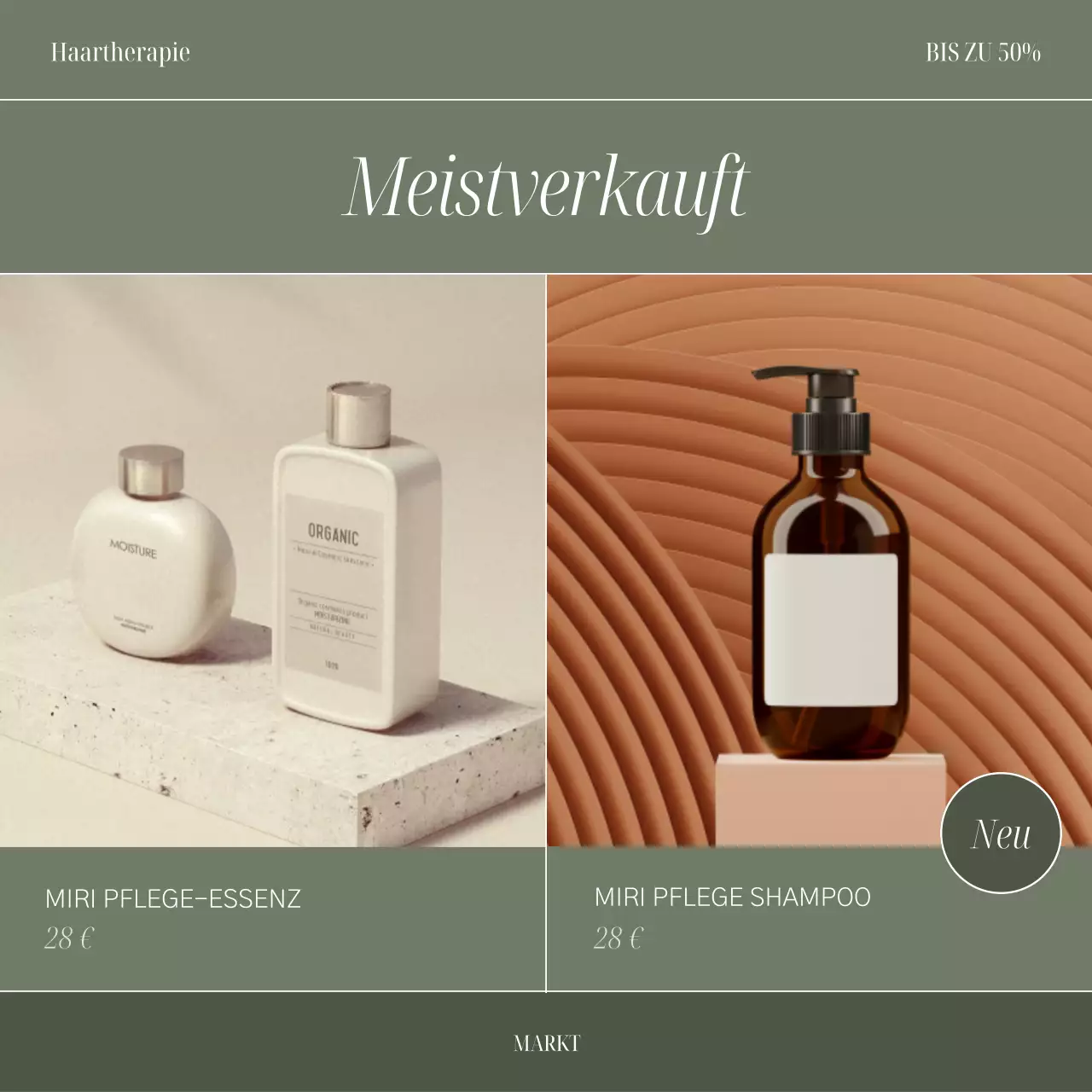 Förderung eines einfachen Markenkits in Khaki