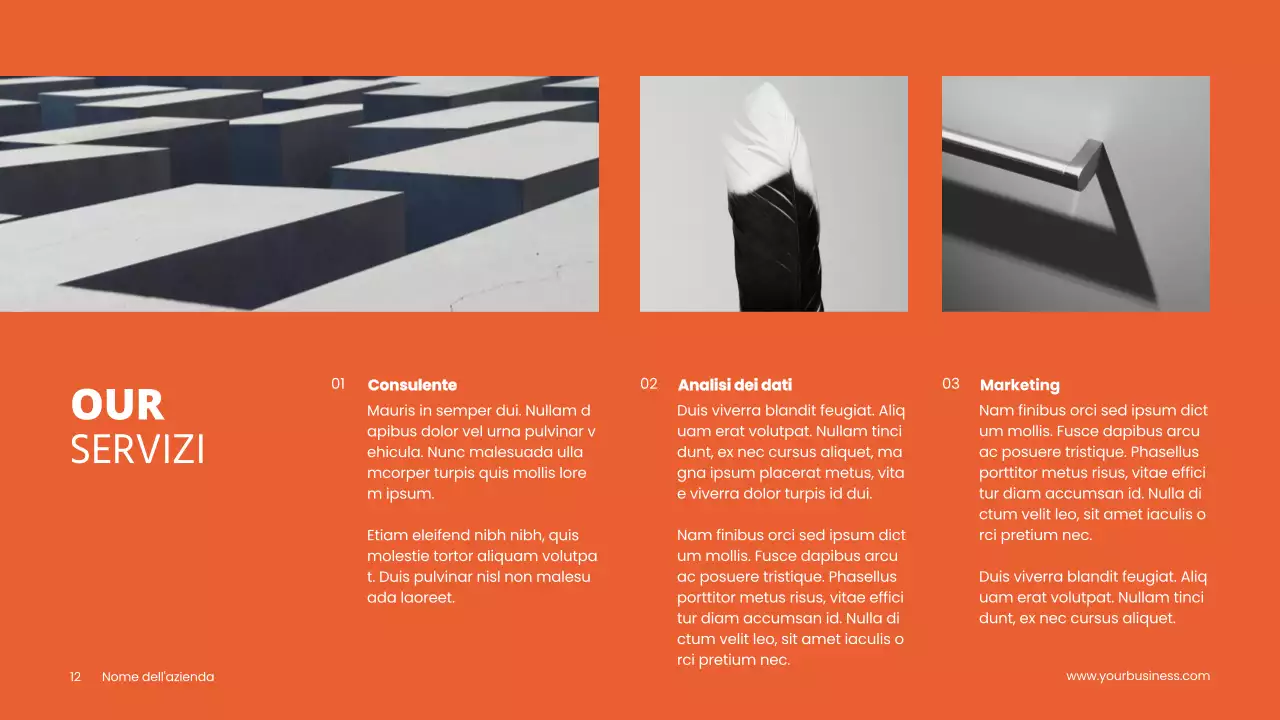 Grigio Arancione Minimal Clean Progetto Pitch Deck Proposta