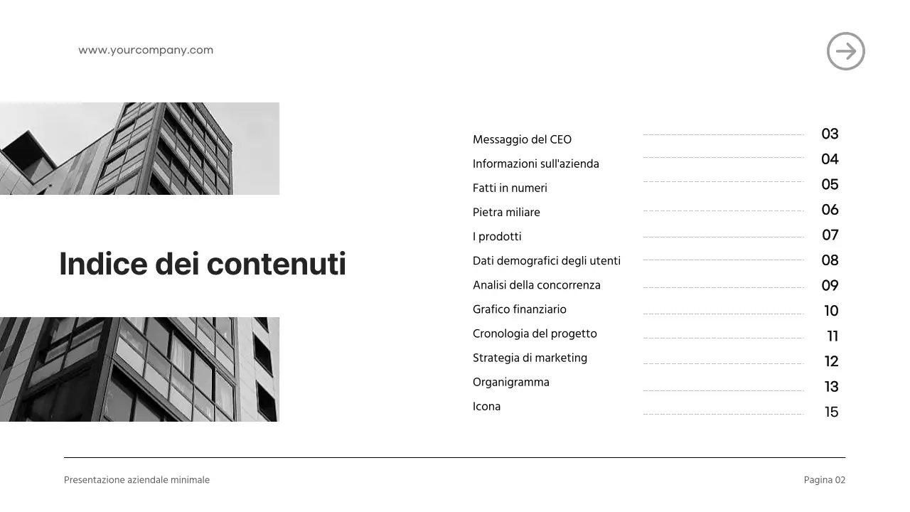 Introduzione aziendale moderna in bianco e nero