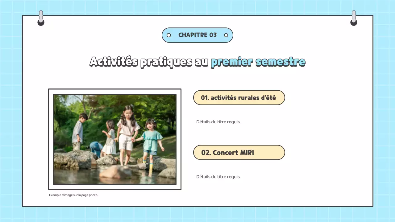 Ressources pour la leçon sur l'observation des parents en bleu clair