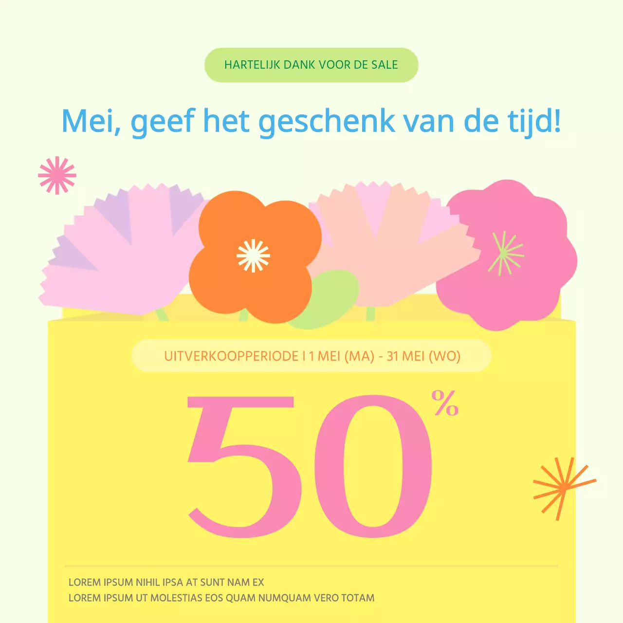 Promoot de Geel en Groen Maand van het Huis Cadeauverkoop