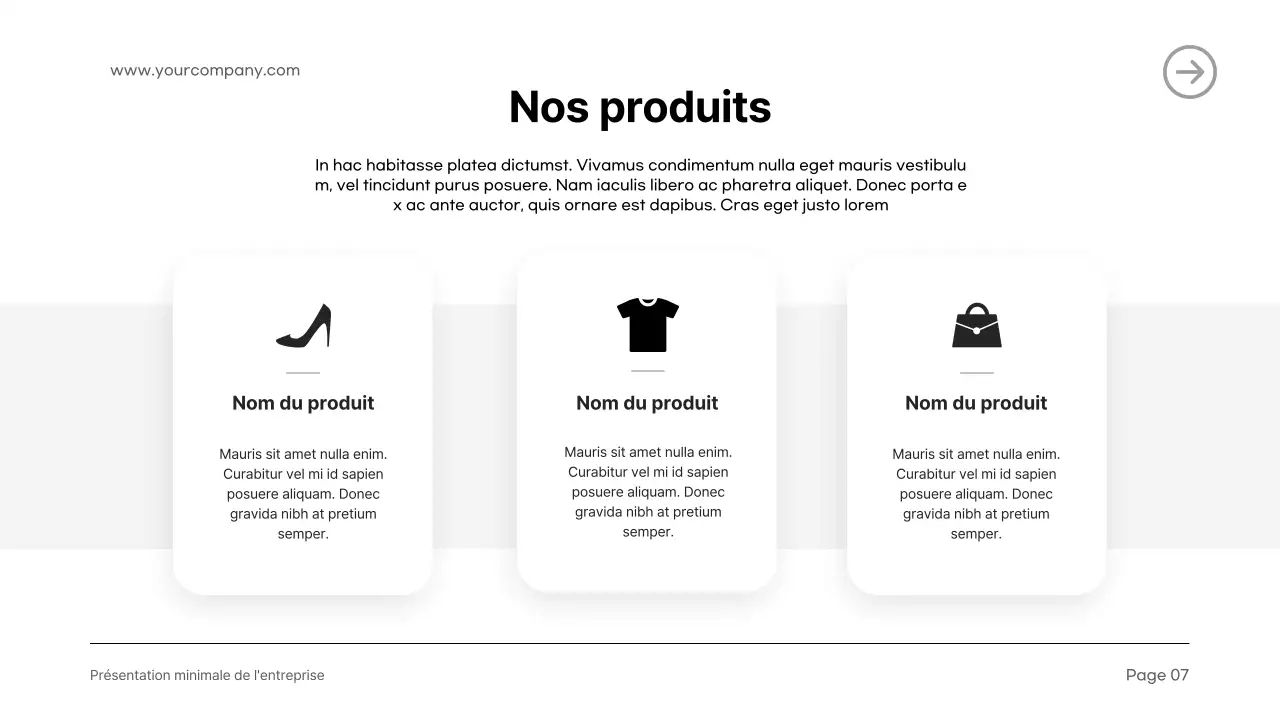 Introduction de l'entreprise moderne en noir et blanc