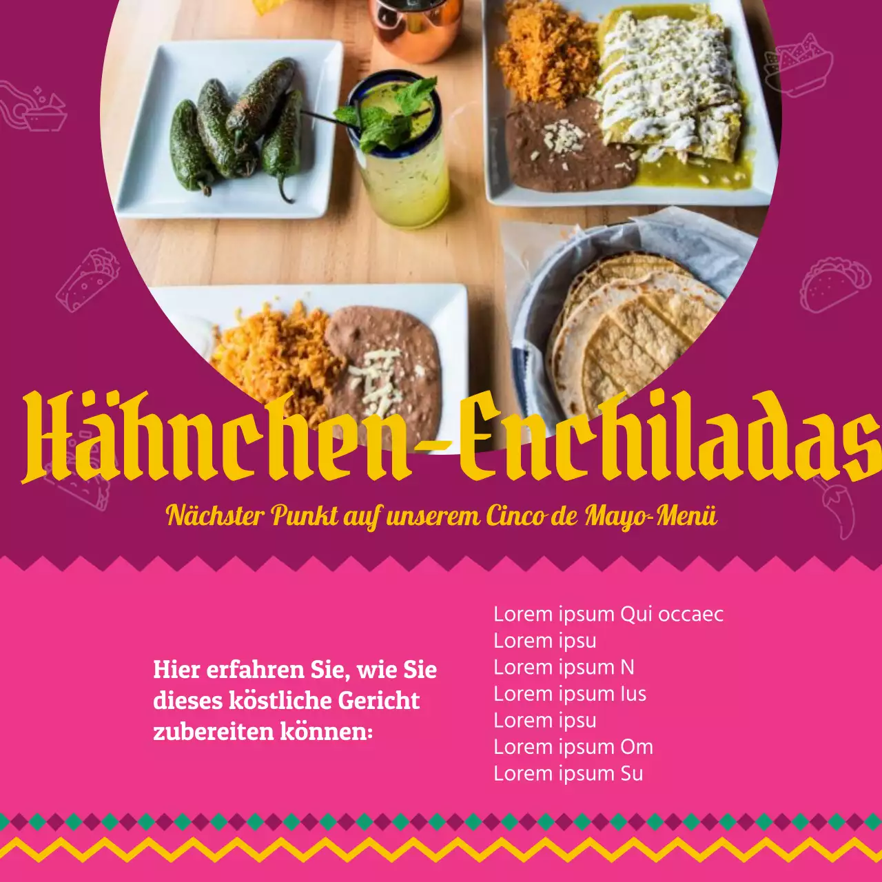 Gelbes traditionelles Cinco de Mayo-Rezept