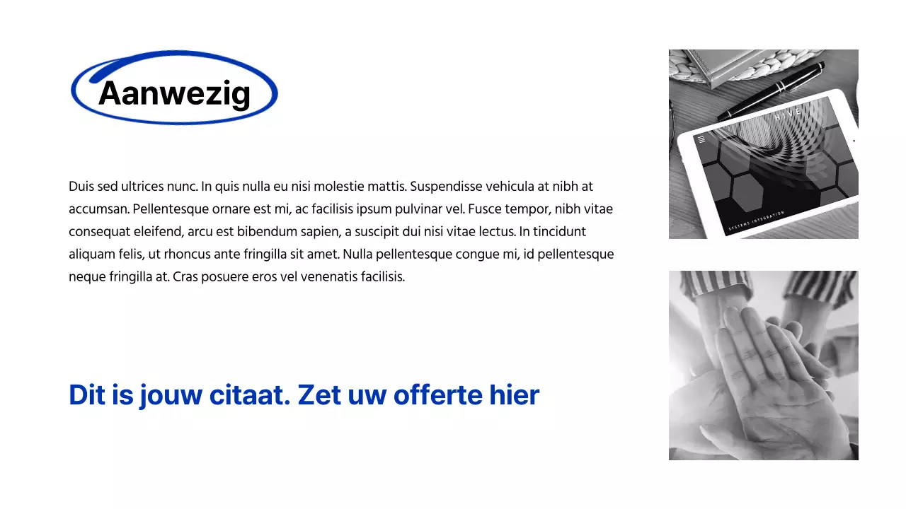 Blue Modern Marker Bedrijf Introductie