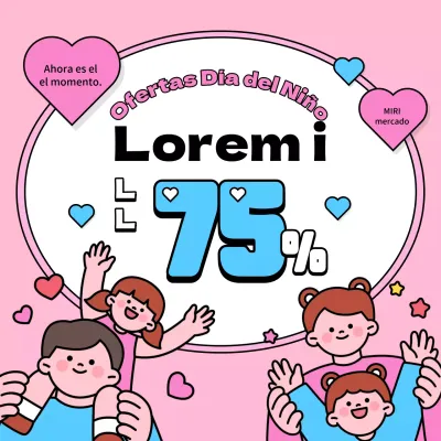 Promueve una bonita venta de juguetes rosa y celeste para el Día del Niño