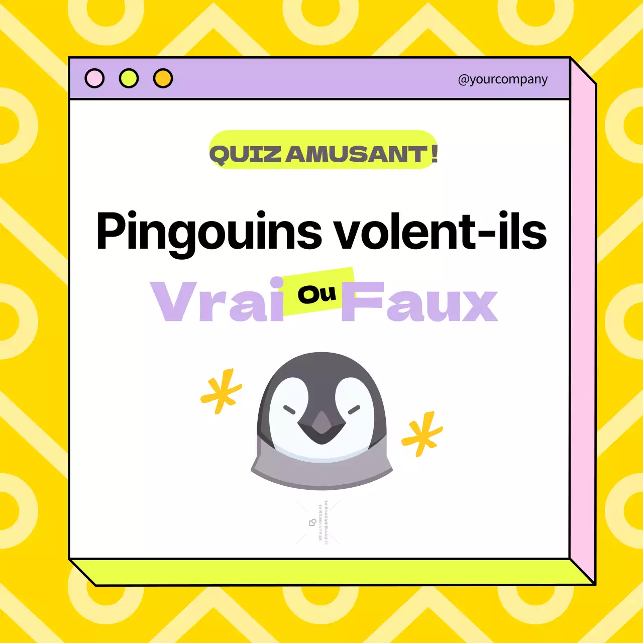 Tendance jaune et violette Publicité vrai ou faux