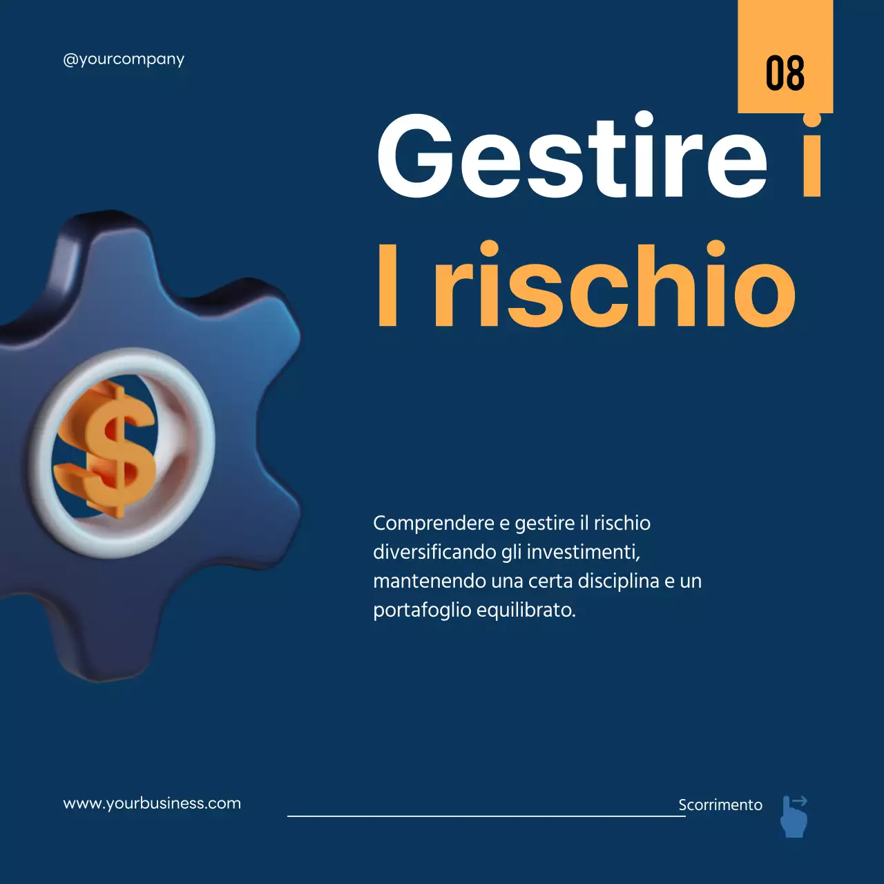 Guida alla strategia di investimento moderna in nero e blu
