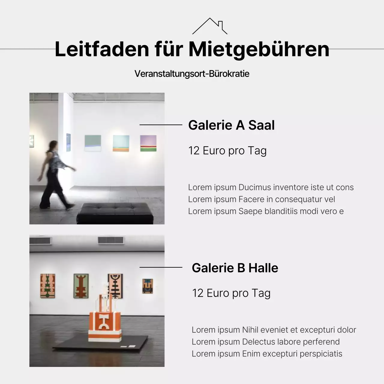 Moderne vorgemahlene Mietanzeige in Orange