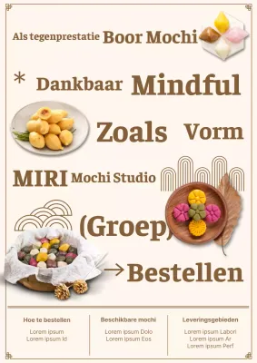 Bestelflyer eenvoudig beige stoppen