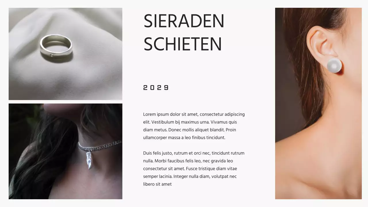 Minimalistisch zwart-grijs portfolio van fotograaf