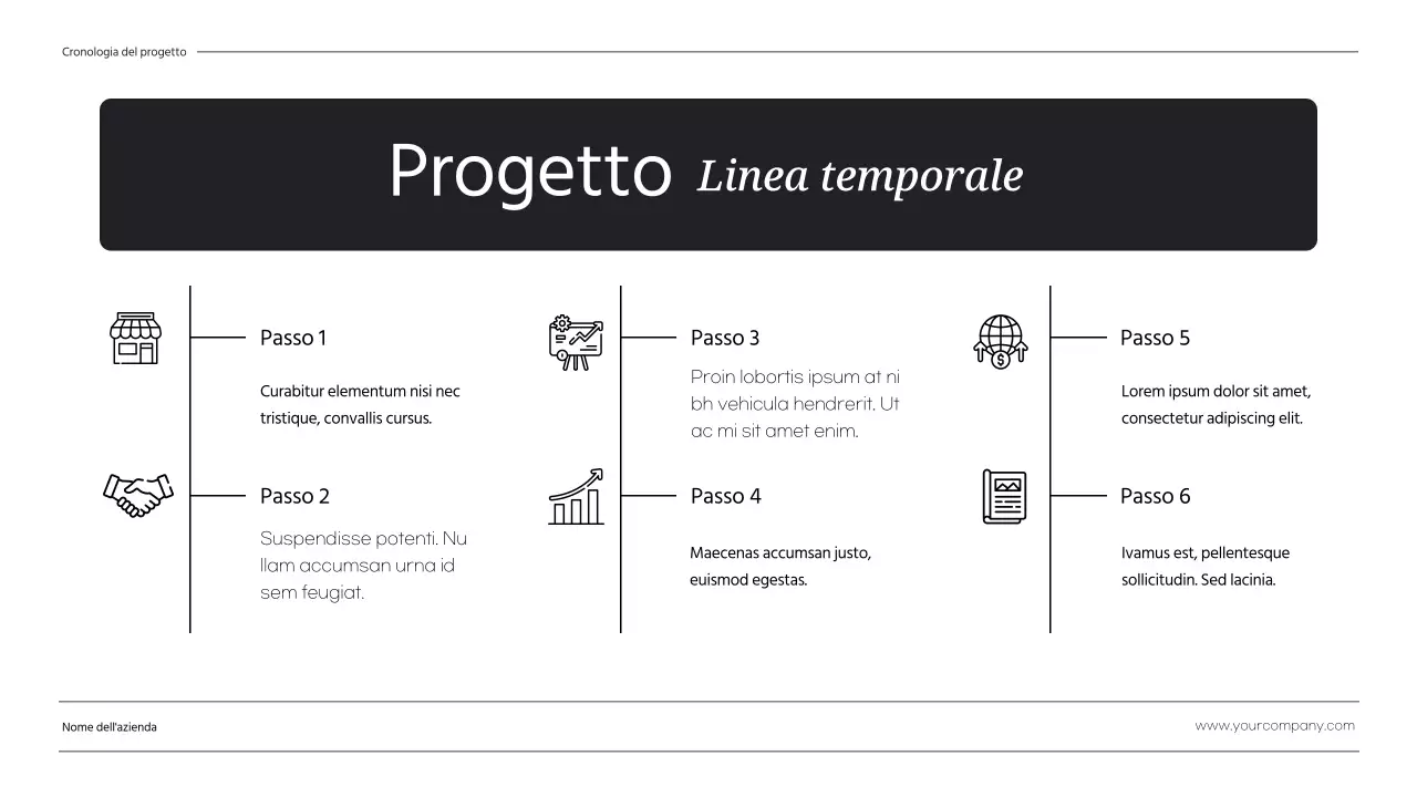 Nero bianco minimalista Business Chi siamo
