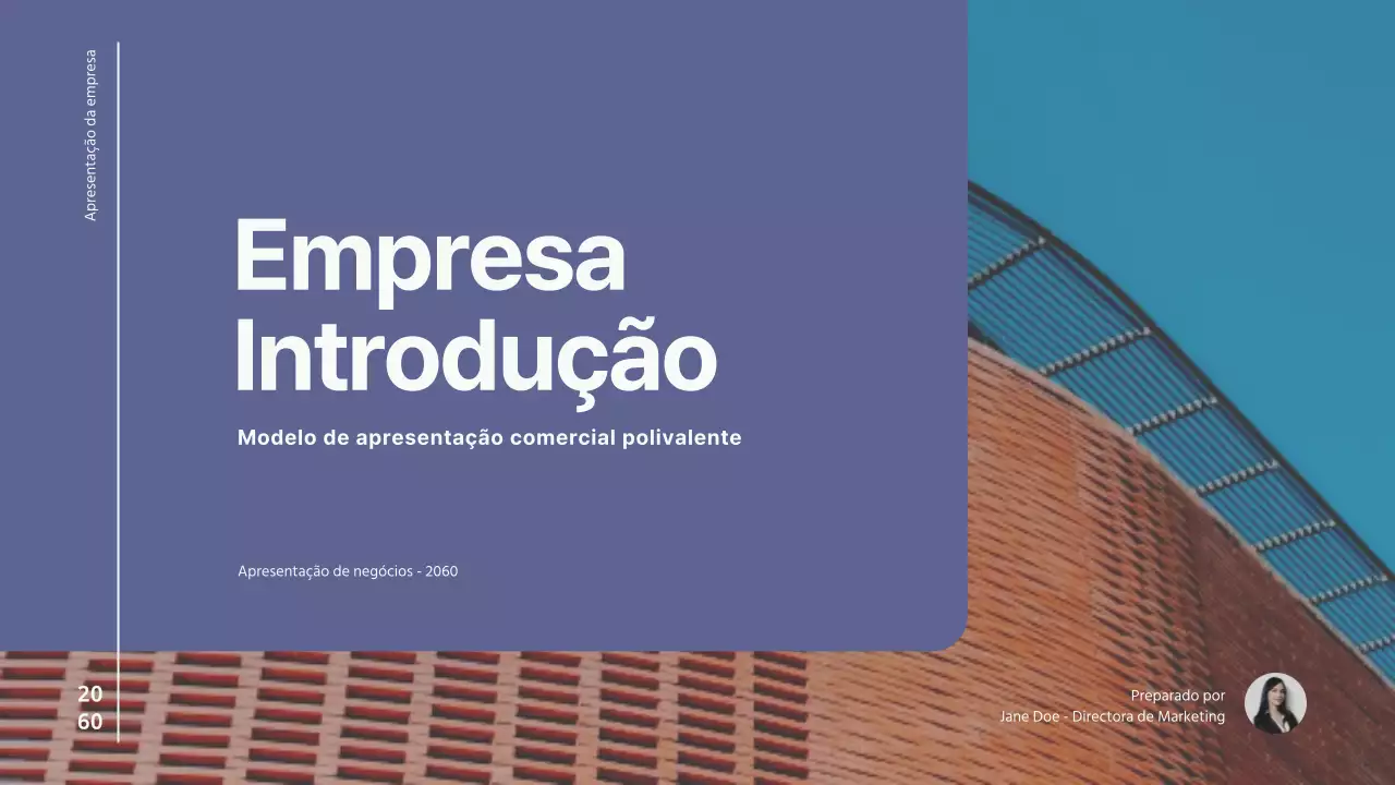 Apresentação da empresa Purple Blue Modern Business