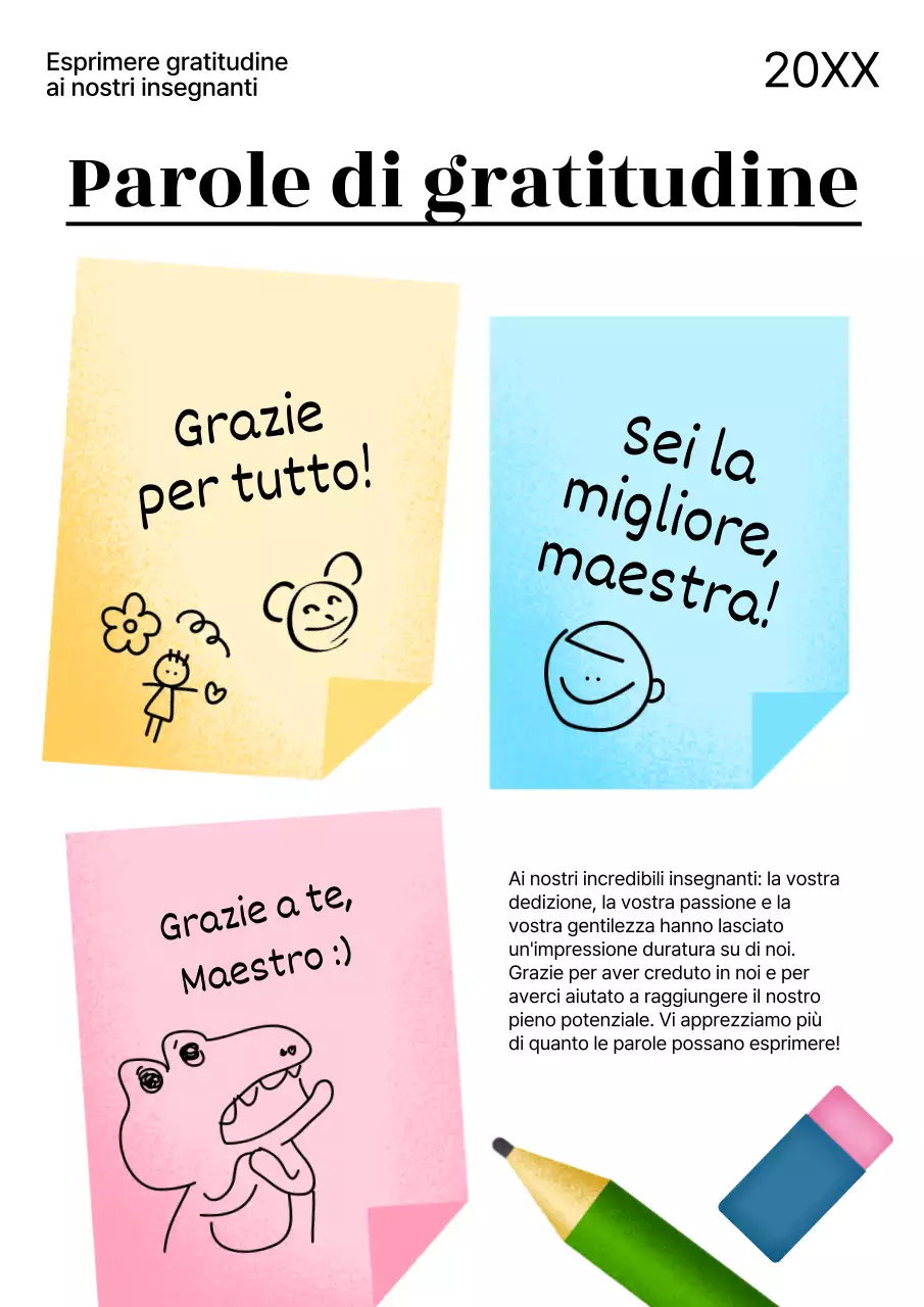 Promuovete una simpatica celebrazione della Giornata dell'Insegnante in bianco e rosso