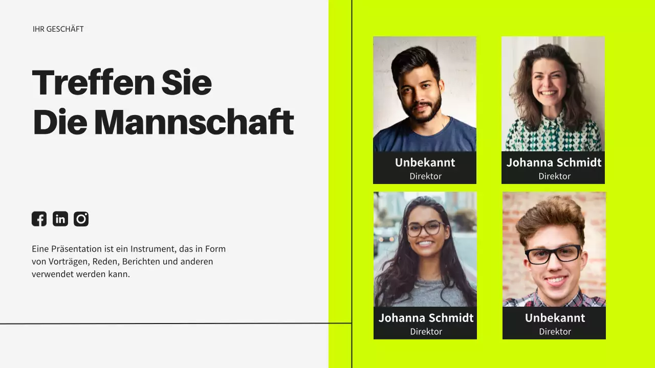 Neon und Schwarz Modern Business Einführung