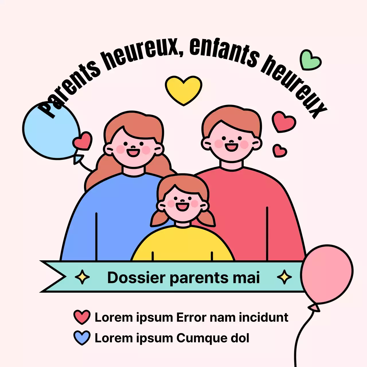 Promouvoir les offres spéciales jaunes et bleues pour les parents