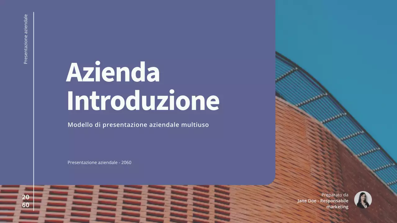 Presentazione dell'azienda Purple Blue Modern Business