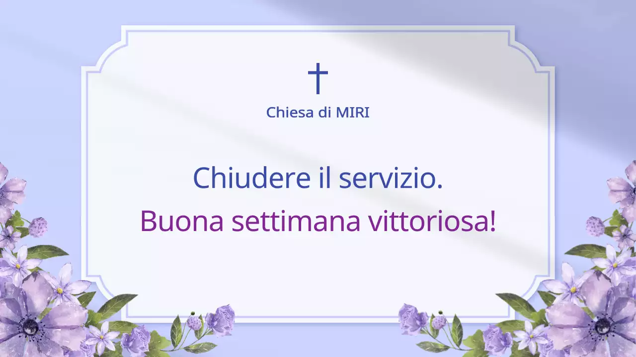 Annuncio di servizio semplice in chiesa di Borah e Lavender