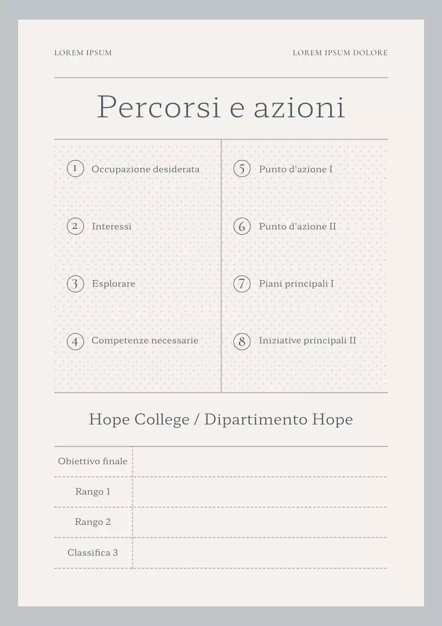 Un'agenda semplice in azzurro e avorio