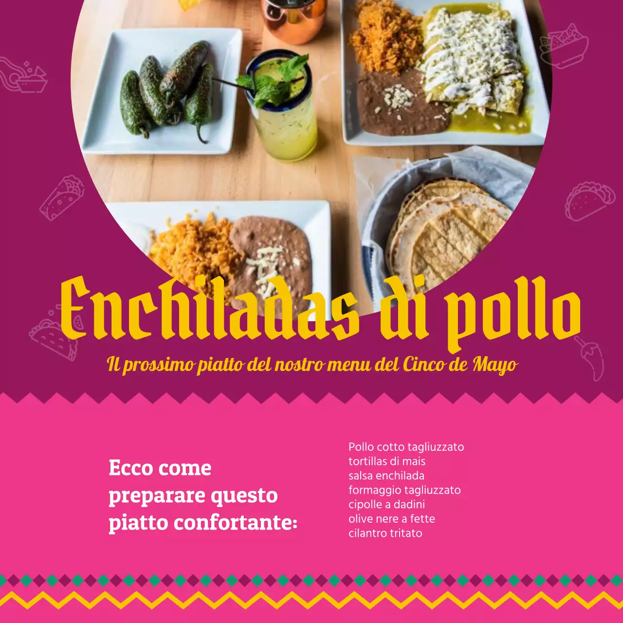 Ricetta tradizionale gialla del Cinco de Mayo