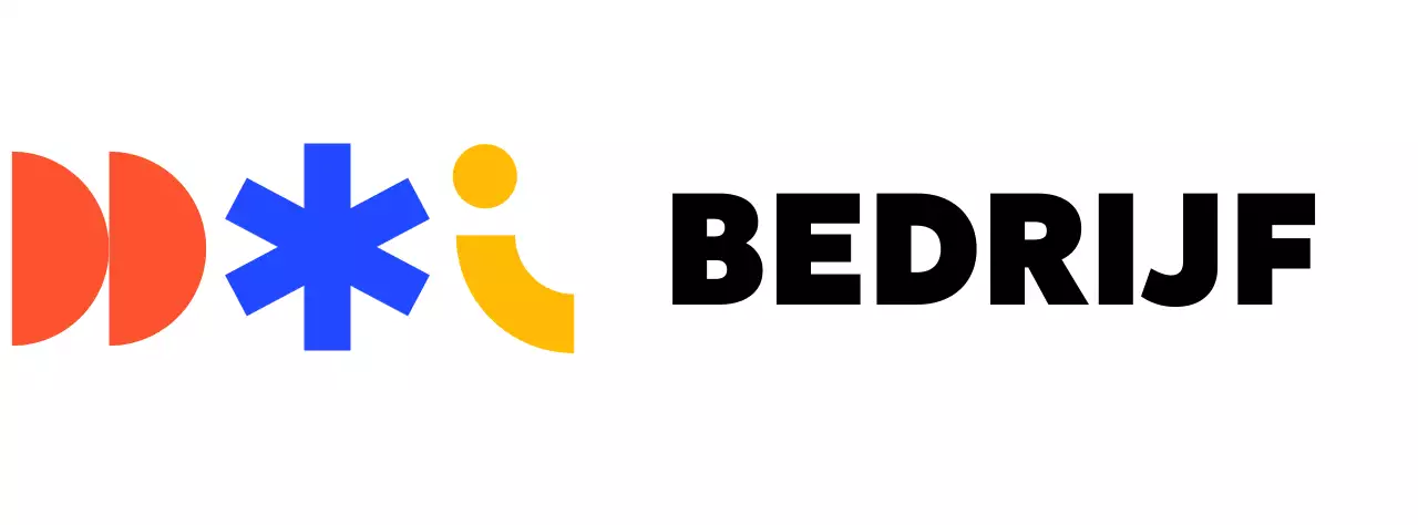 Een kleurrijk institutioneel logo met verschillende vormen