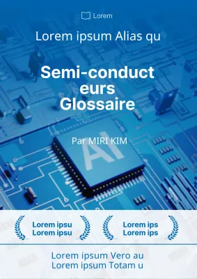 Couverture simple, bleue et blanche, du glossaire des semi-conducteurs